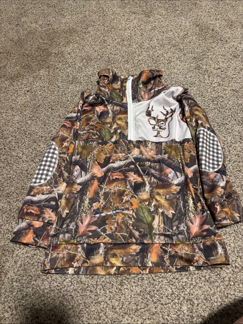 Camo Deer Pullover Jacket - Kids